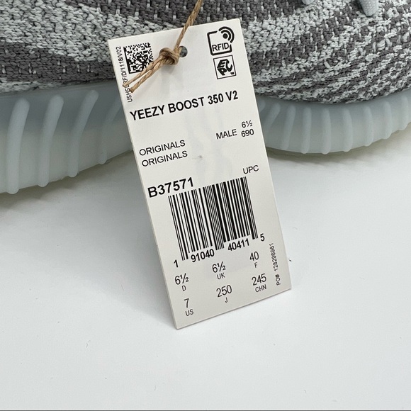 NWB Adidas Yeezy Boost 350 V2 Blue Tint GS Sneakers - Picture 8 of 10